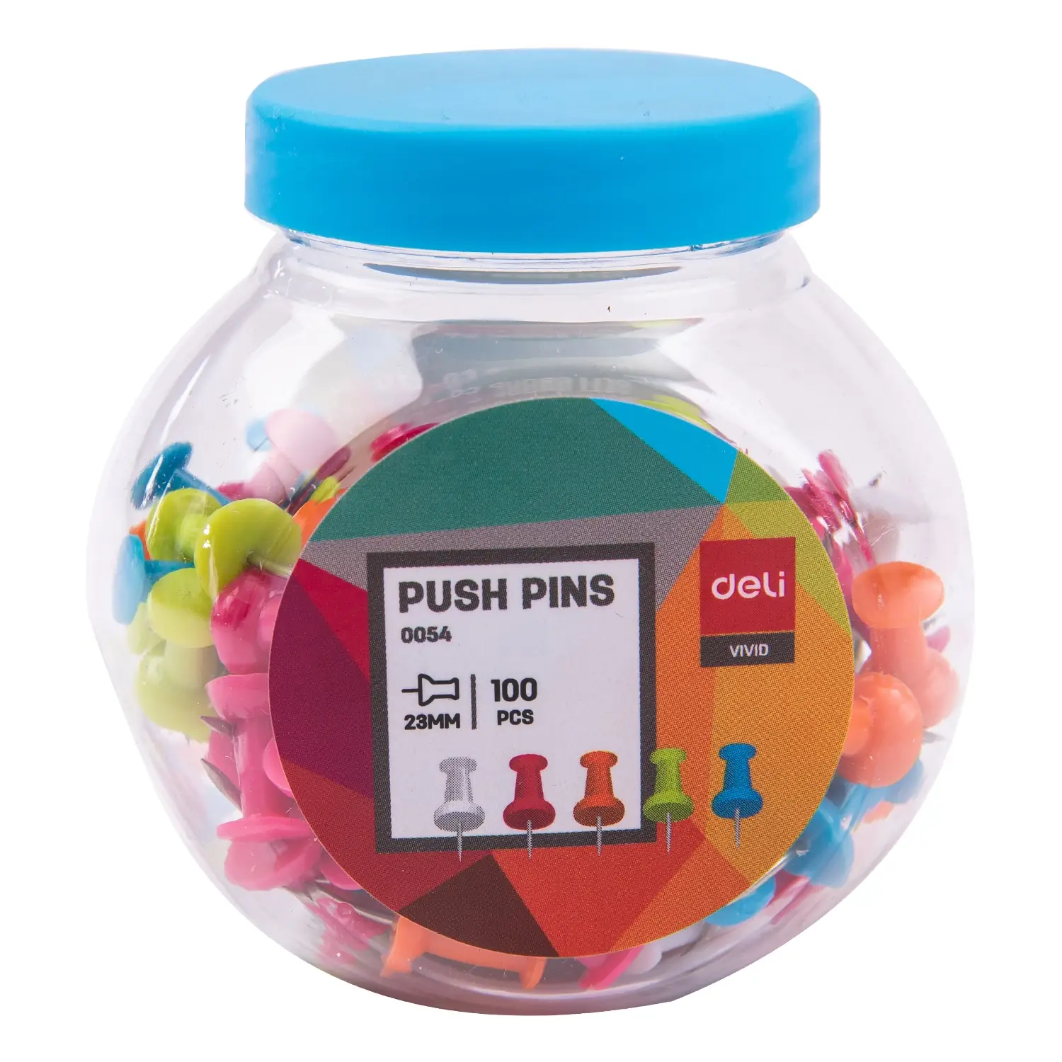 Pins Vivid 23 mm Tube x 100 pcs Colores Surtidos - Imagen 2