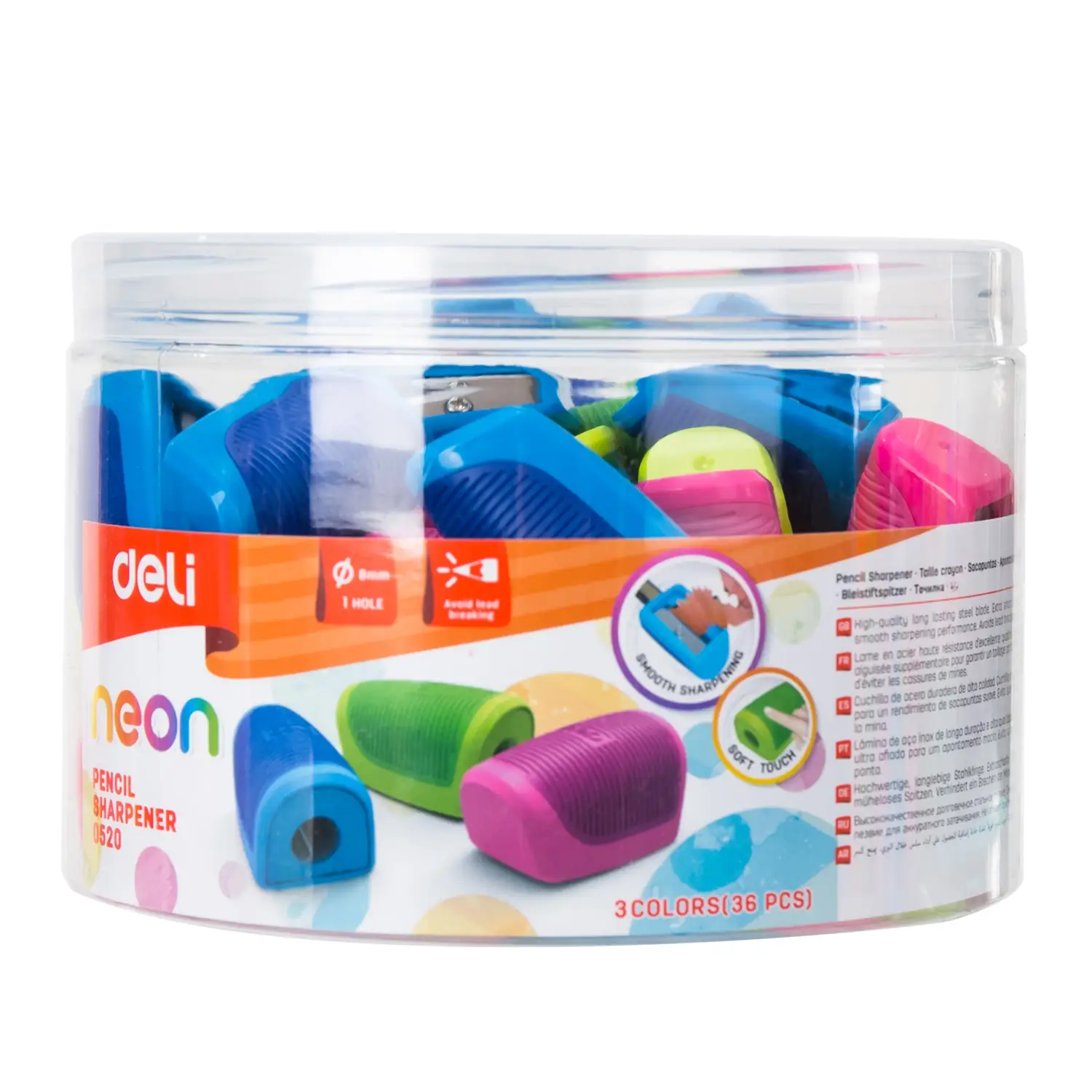 Sacapuntas Neon con recipiente y Grip - Imagen 2
