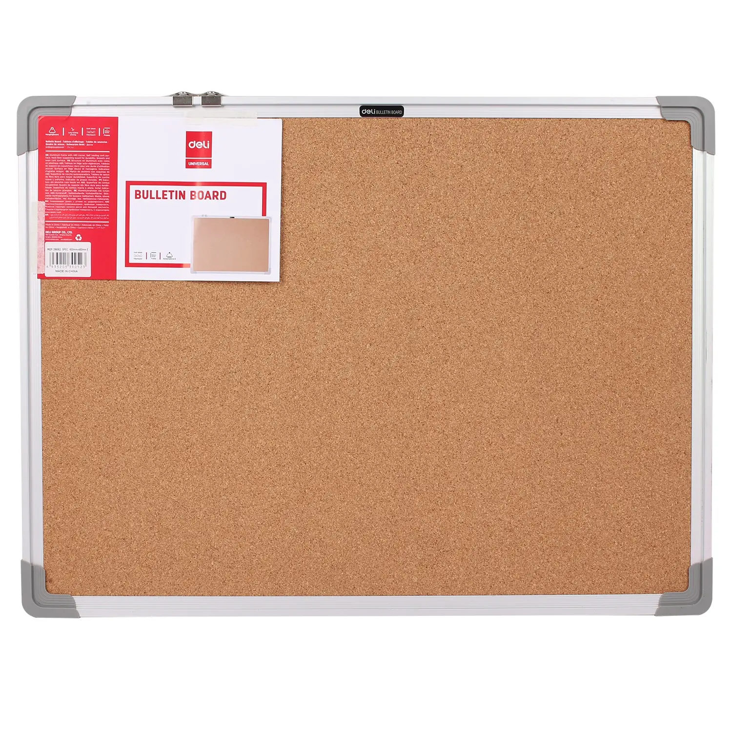 Pizarra Corcho Universal Marco Aluminio 45 x 60 cm