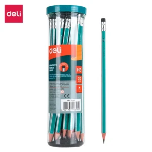 Lápiz Negro Grafito HB Con goma TUBO x 30 uds
