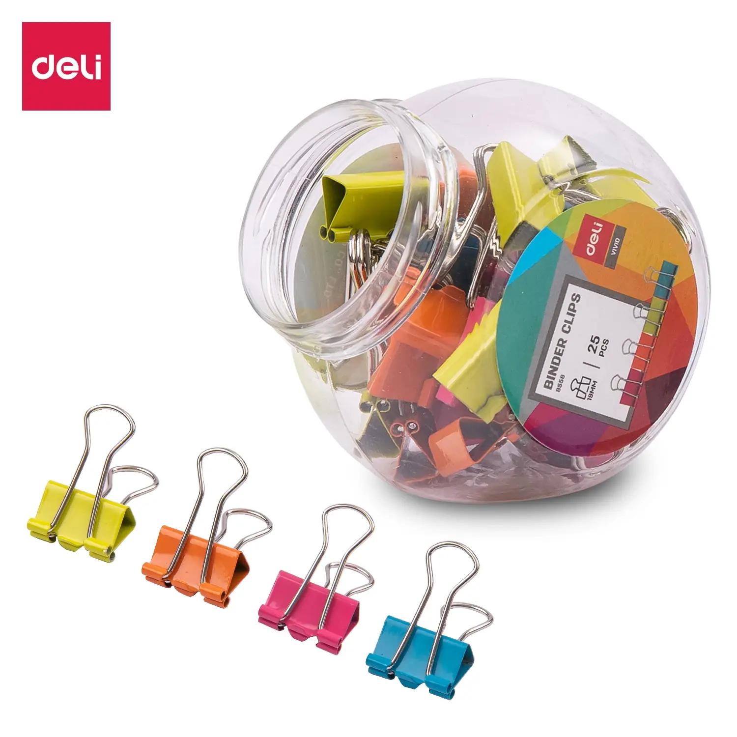 Clip Doble Vivid 19mm Pote 25 pcs - Imagen 4