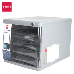 Gabinete 5 cajones c/cerradura Gris