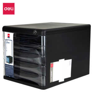 Gabinete 5 cajones c/cerradura Negro