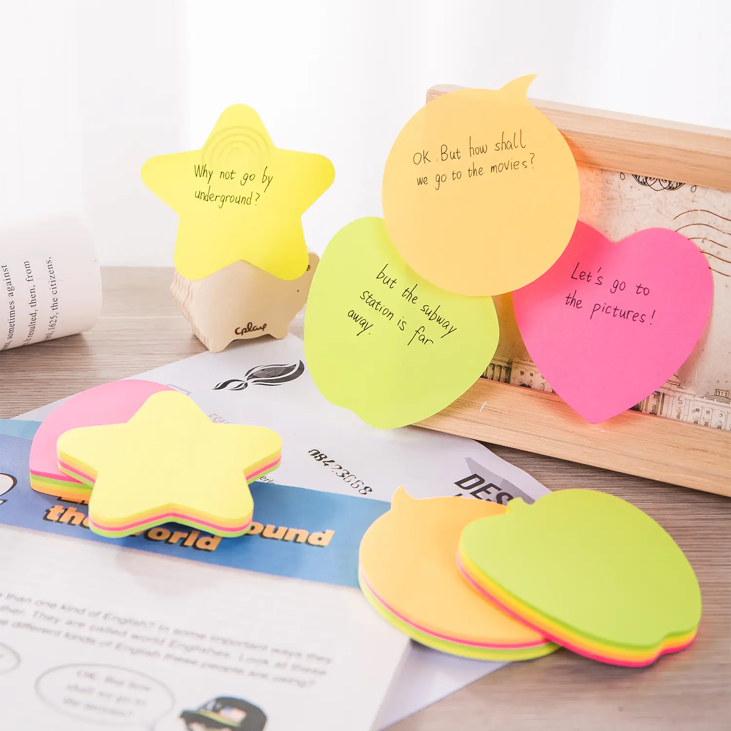 Notas Adhesivas Neon Shape 76x76 4 x 20 Hojas - Imagen 2