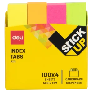 Banderitas autoadhesivas Neo tiras de papel 50 x 12 mm - 4 colores