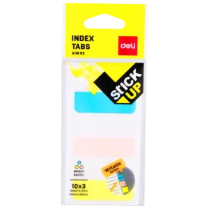 Banderitas Autoadhesivas hojas plástico + Papel 45 x 28 mm - 3 colores