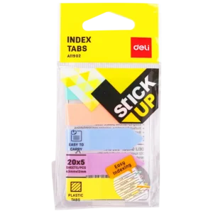 Banderitas autoadhesivas tiras de papel 43 x 11 mm - 5 colores