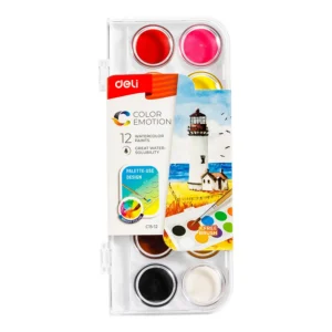 Set de Acuarelas Color Emotion x 12 colores estuche chico con pincel incluído