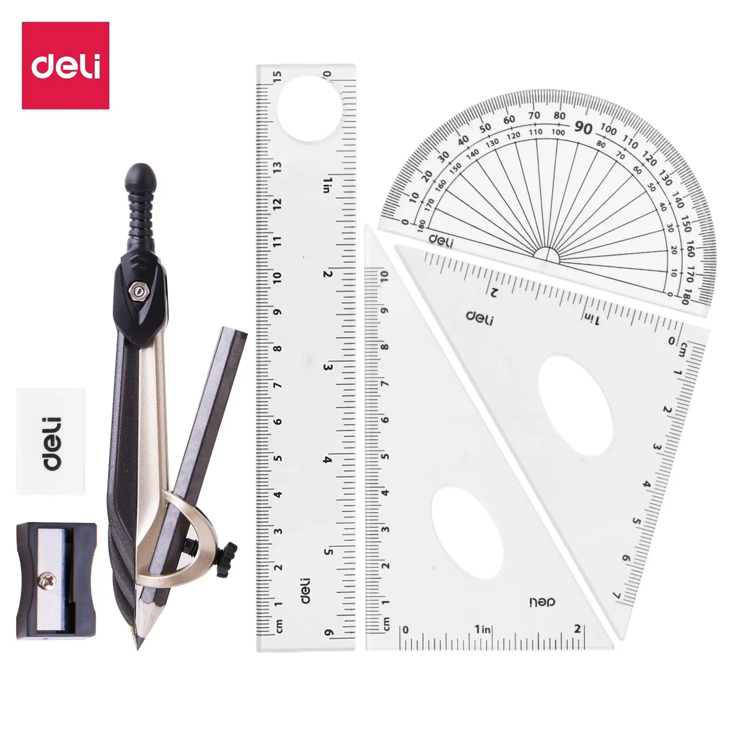 Set de Geometria con compas Orbit 8 pcs