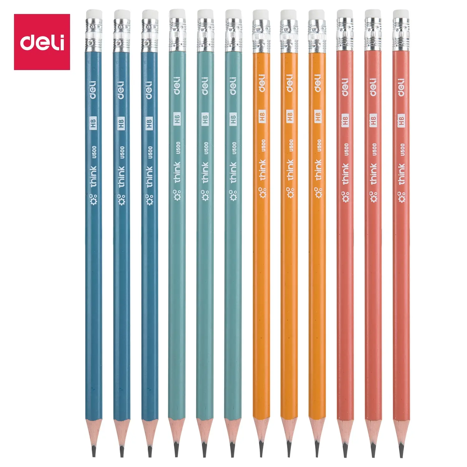 Lapiz Negro Grafito Eco Think con goma HB triang x 12 - Imagen 4