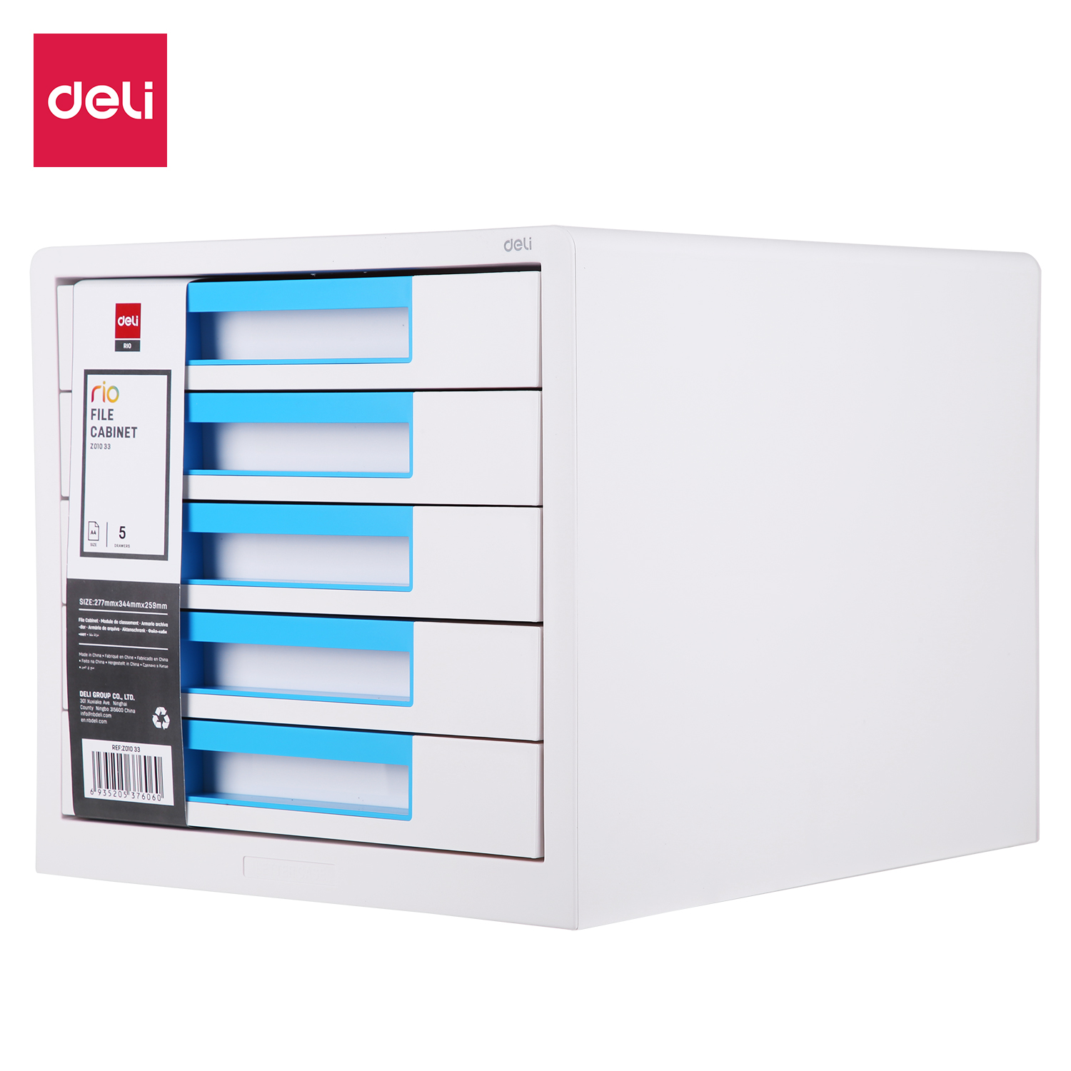 Gabinete RIO 5 cajones Celeste
