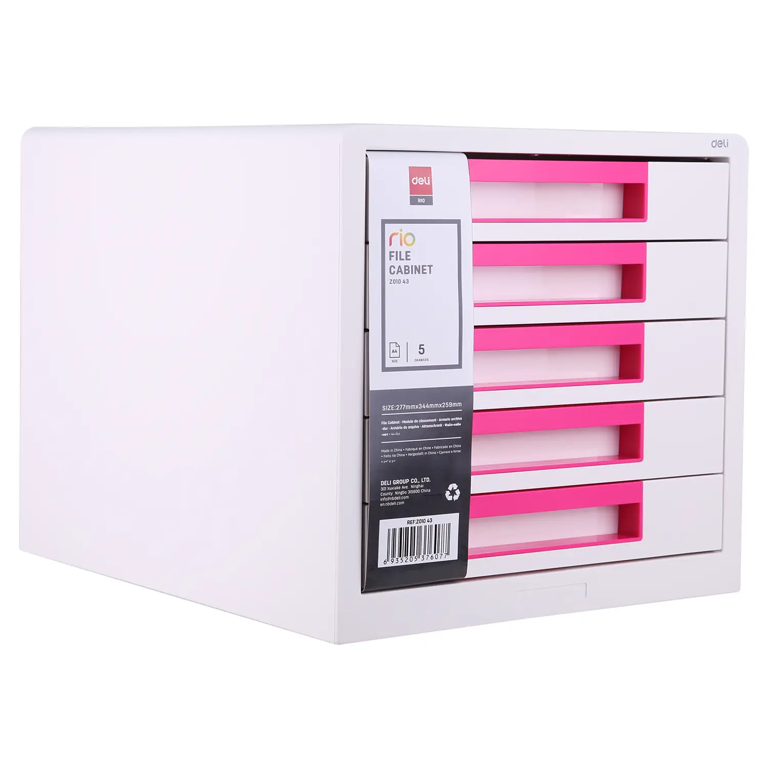 Gabinete RIO 5 cajones Rosado