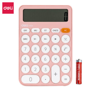 Calculadora en caja Rosada